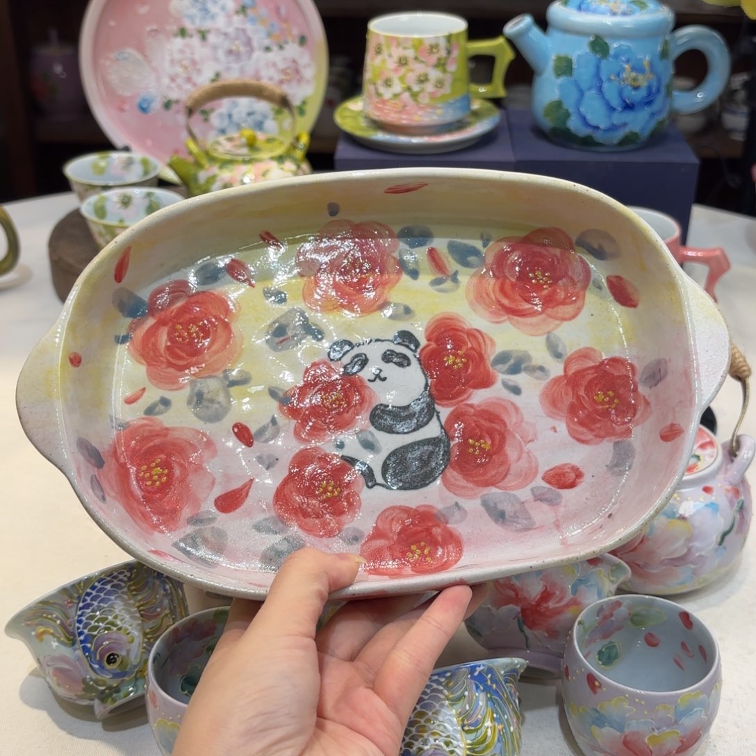 景德镇手绘高温釉下彩陶瓷茶具