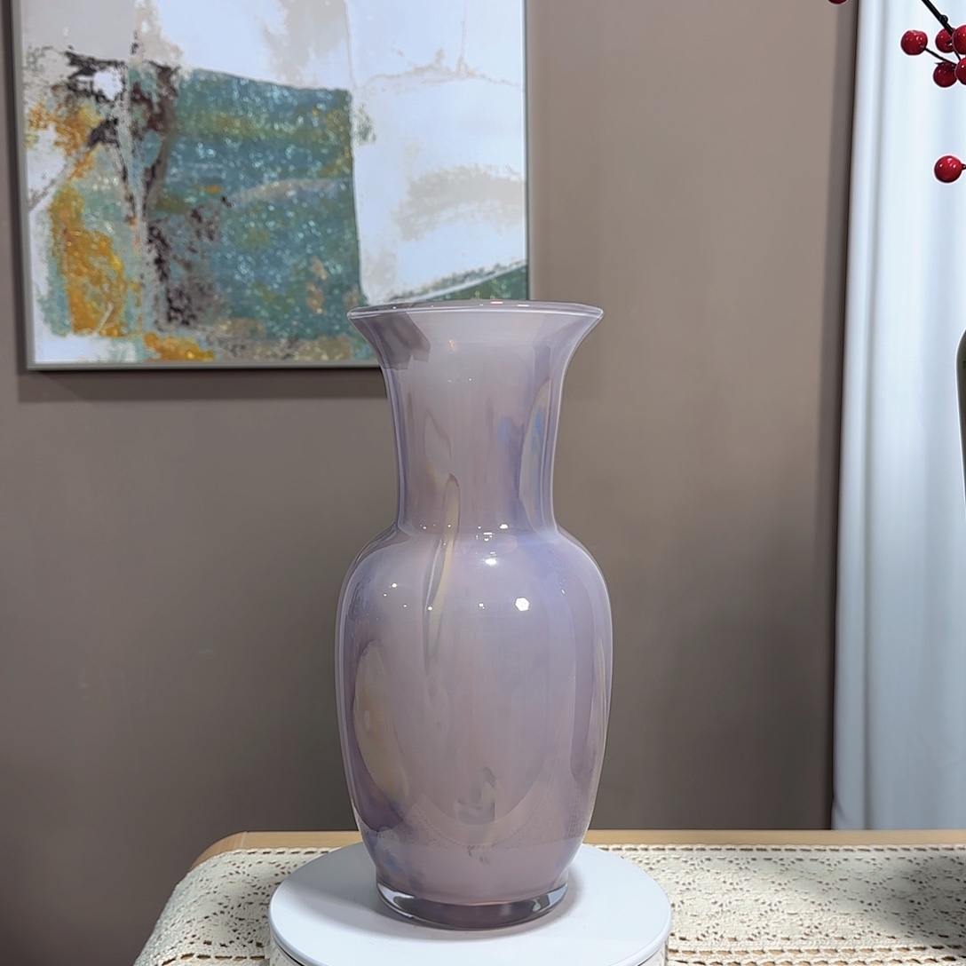 琉璃紫色琉璃花瓶默认微瑕