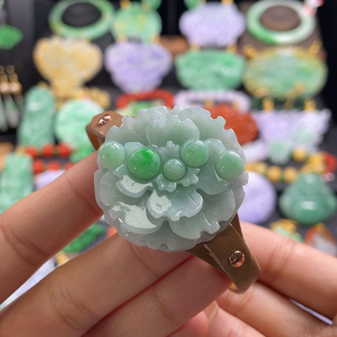 翡翠未镶嵌手链代编织