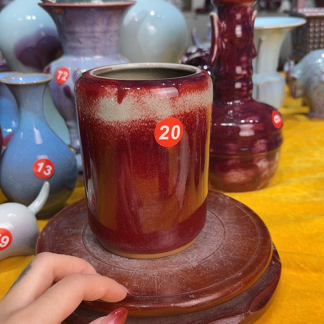 摆件瓷郑家钧窑摆件