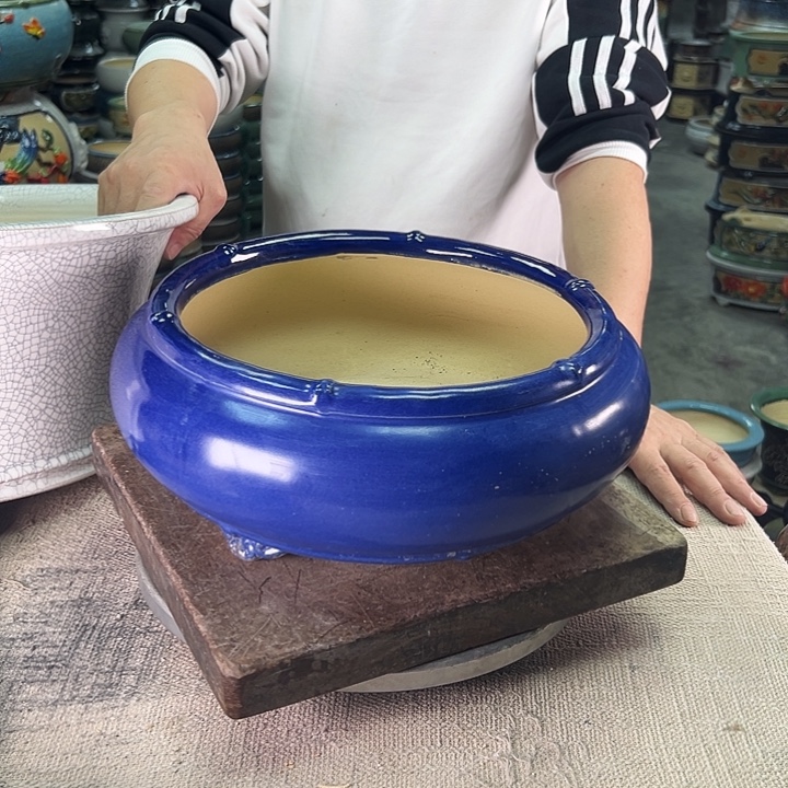 用***6泳坤堂石湾花盆陶瓷