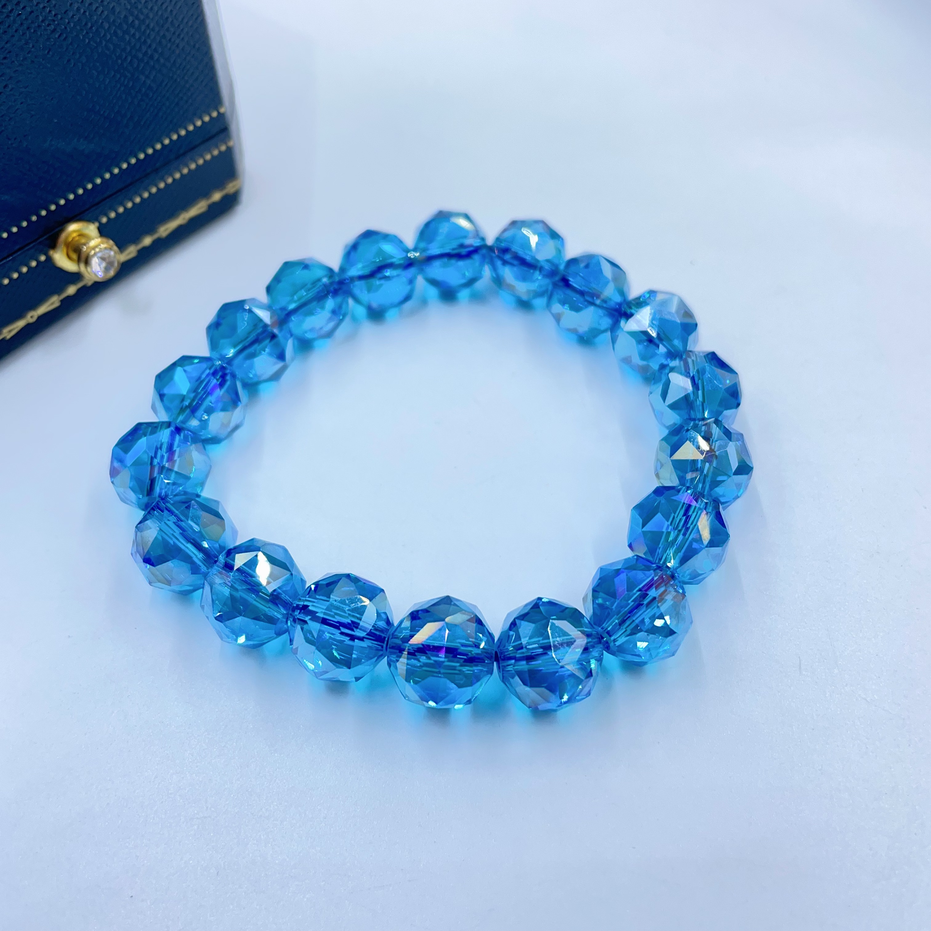 4577蓝色珠珠手串多样性发货