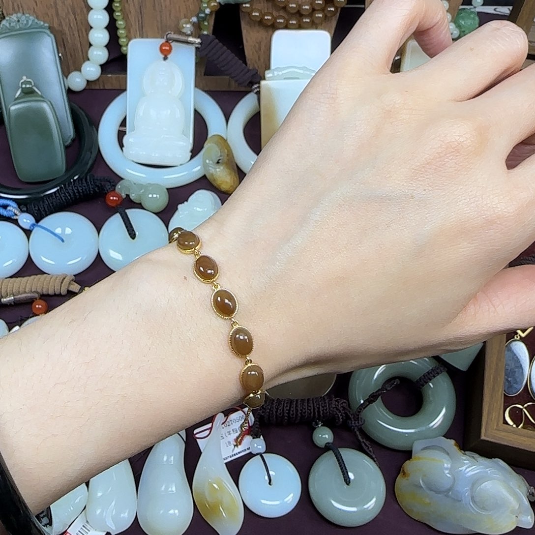 和田玉未镶嵌手链23