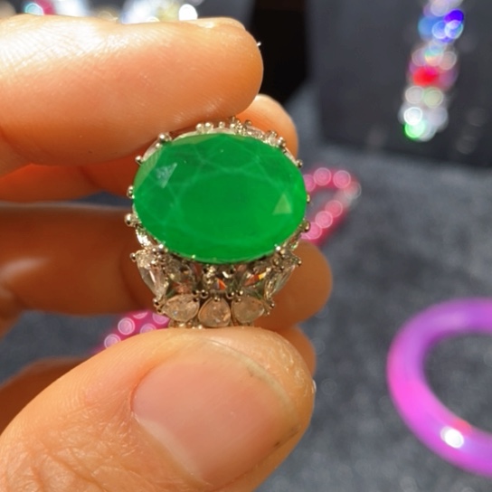 红宝石戒指银S925镶嵌用****2