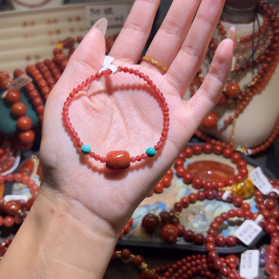 南红玛瑙未镶嵌手串3m