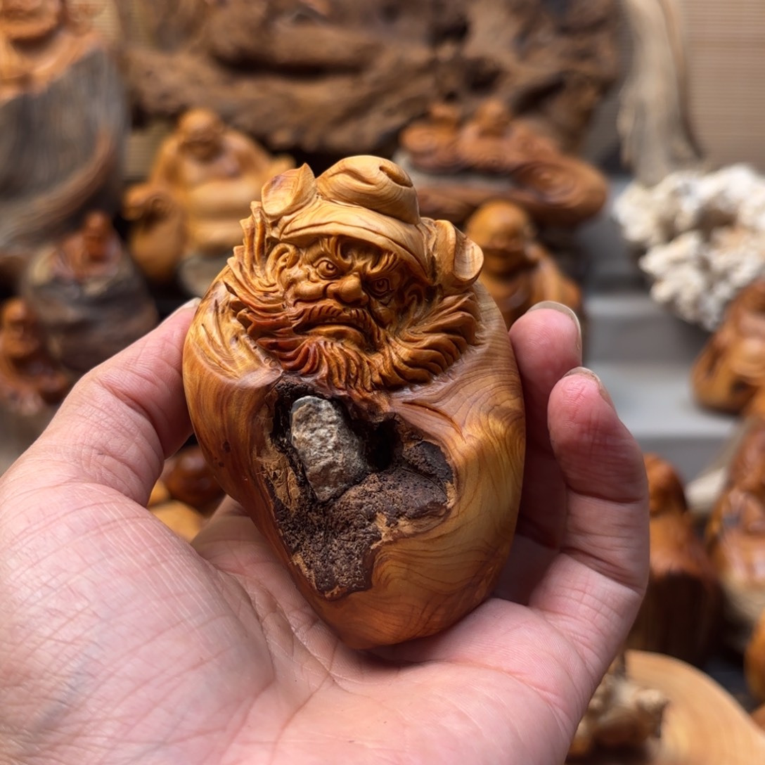 言***️柏木太行崖柏手工雕刻