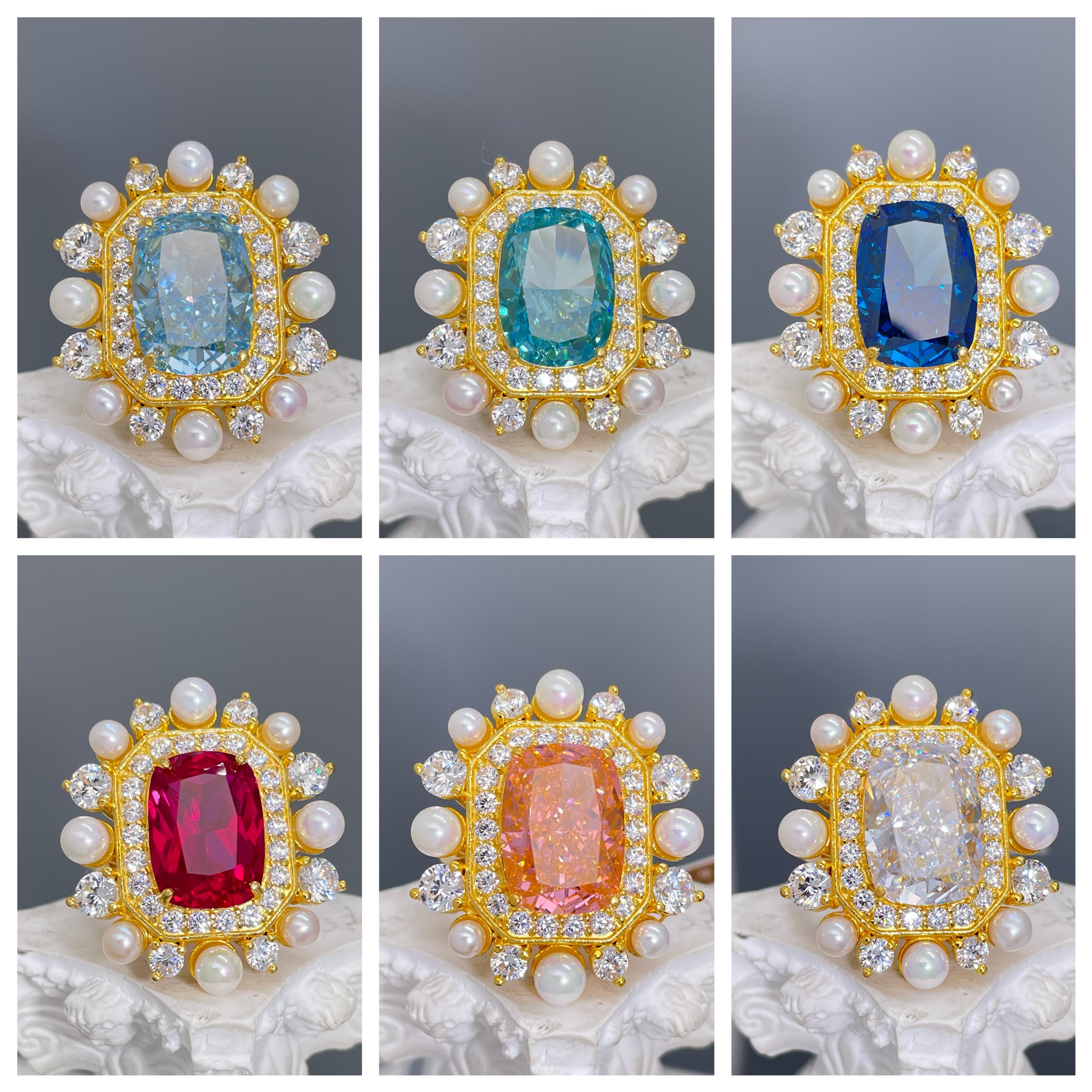 【618钜惠】魔镜-足金999黄金珍珠镶嵌戒指4.71-4.69克净金重活