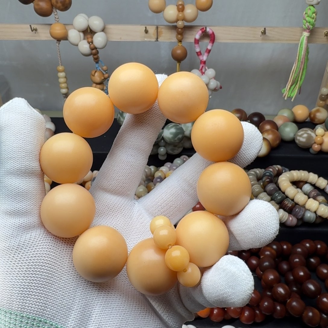 菩提根/象牙果手串卡24天然干磨落地果微瑕