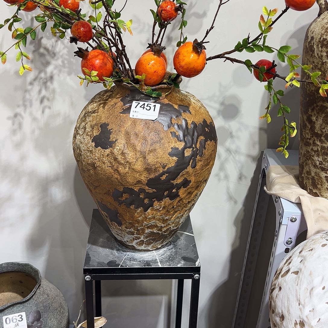 瓶暗*香7451高38口11陶瓷花瓶无孔