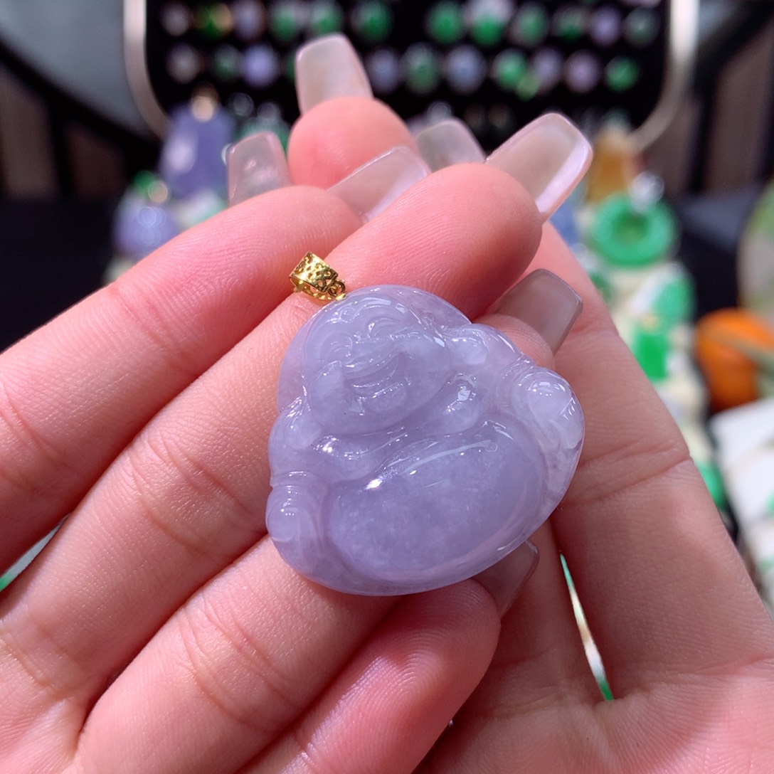 翡翠颈饰18K金镶嵌翡翠