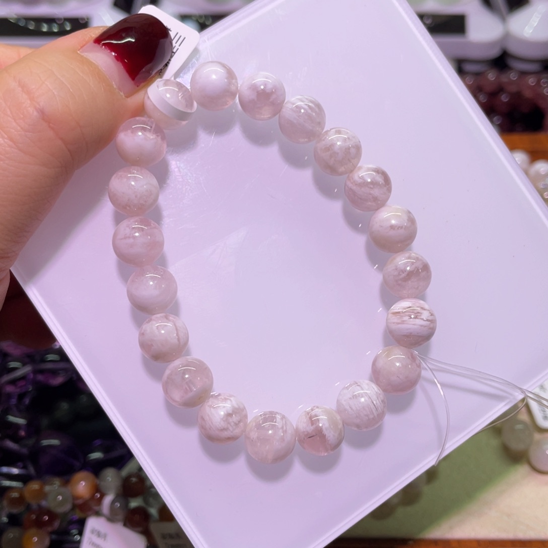 水晶手链未镶嵌9mm雪花幽灵