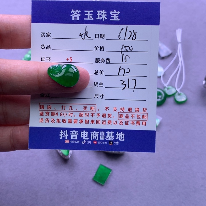 颈饰未镶嵌翡翠水*溶