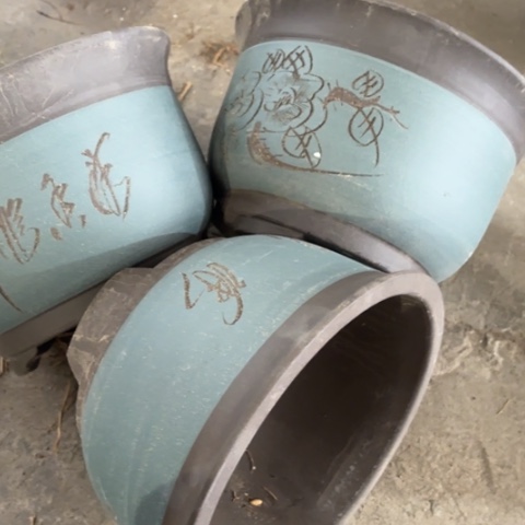 紫砂花盆50-3。              