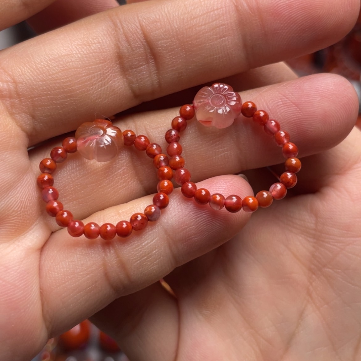 【闪购商品】未镶嵌花花戒圈任发其一南红玛瑙