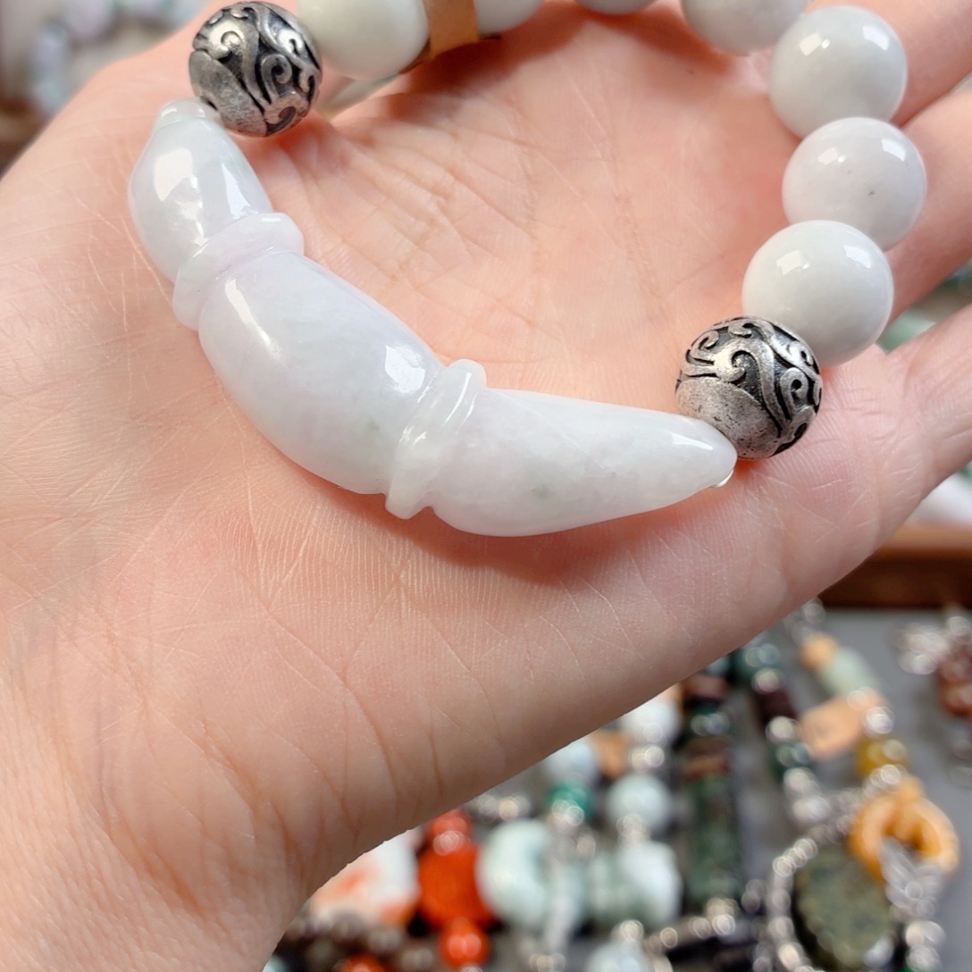 未镶嵌手链翡翠青****程手串