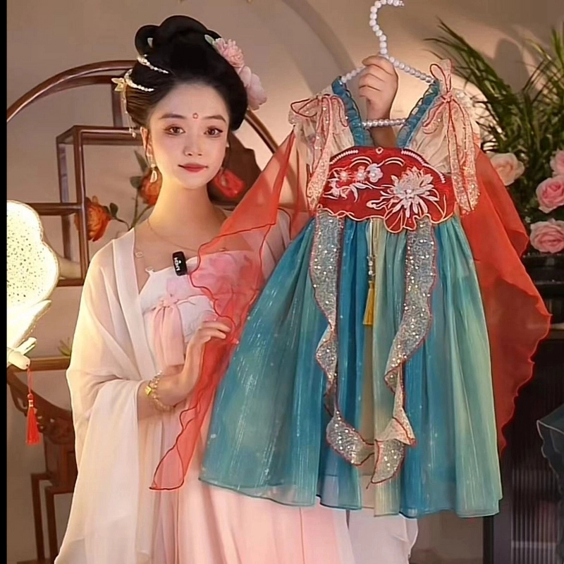汉绣坊【宫廷序】2025新款女童国风仙气夏季休闲汉服裙25138