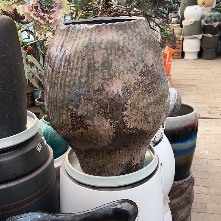 景德镇精品花盆栽口24高50