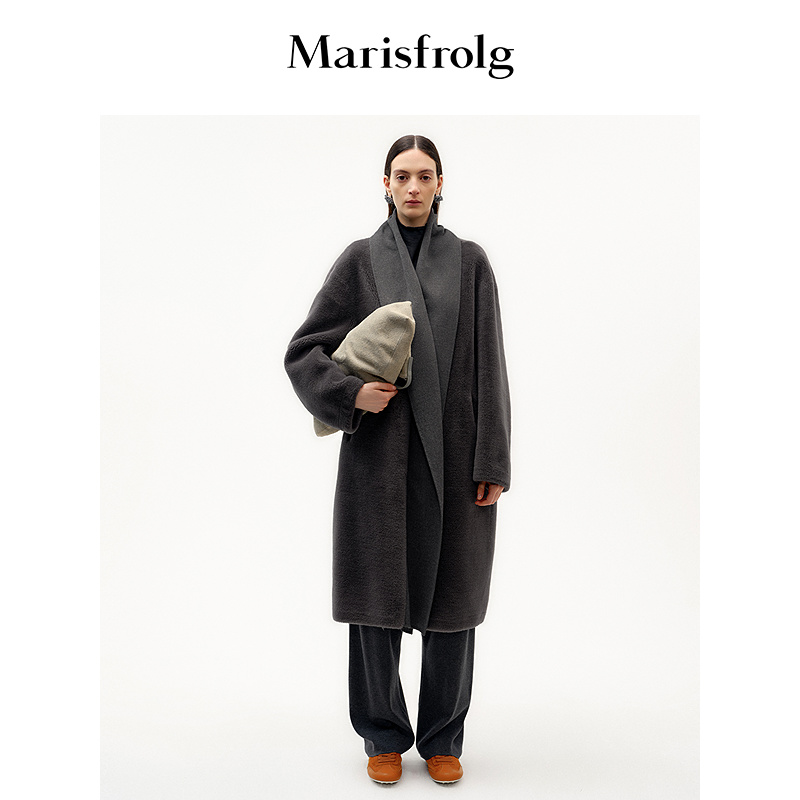 Marisfrolg玛丝菲尔25年新款长袖黑色气质经典百搭外套ACFZ4903P