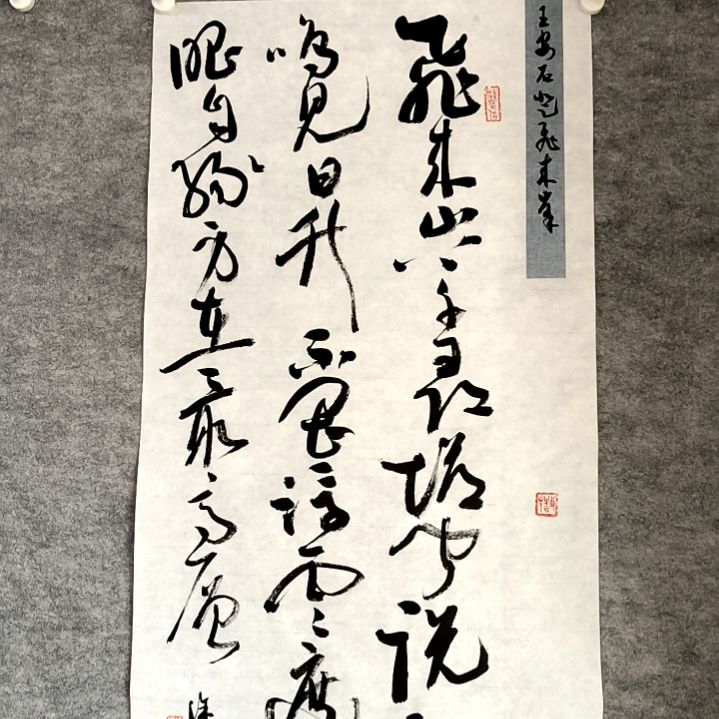 书法飞来34*68厘米四尺四开两平尺手写书法