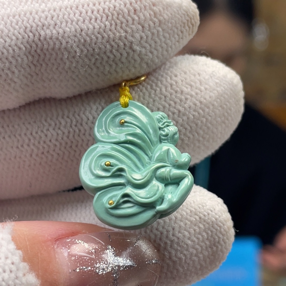 绿松石未镶嵌挂件