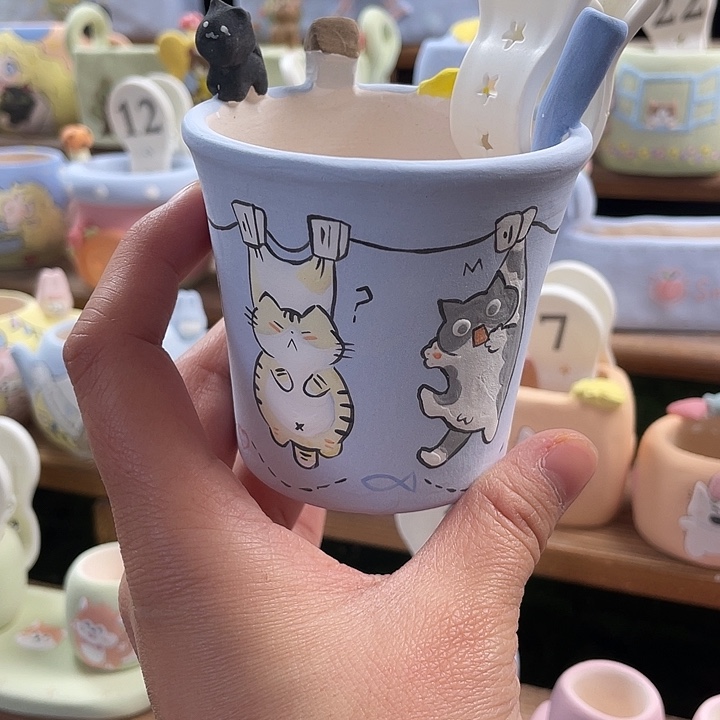 24…..手工手绘花盆