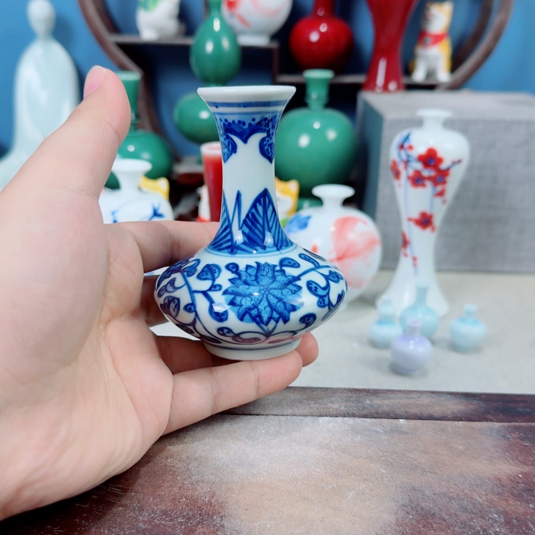 陶瓷手工小花器摆件
