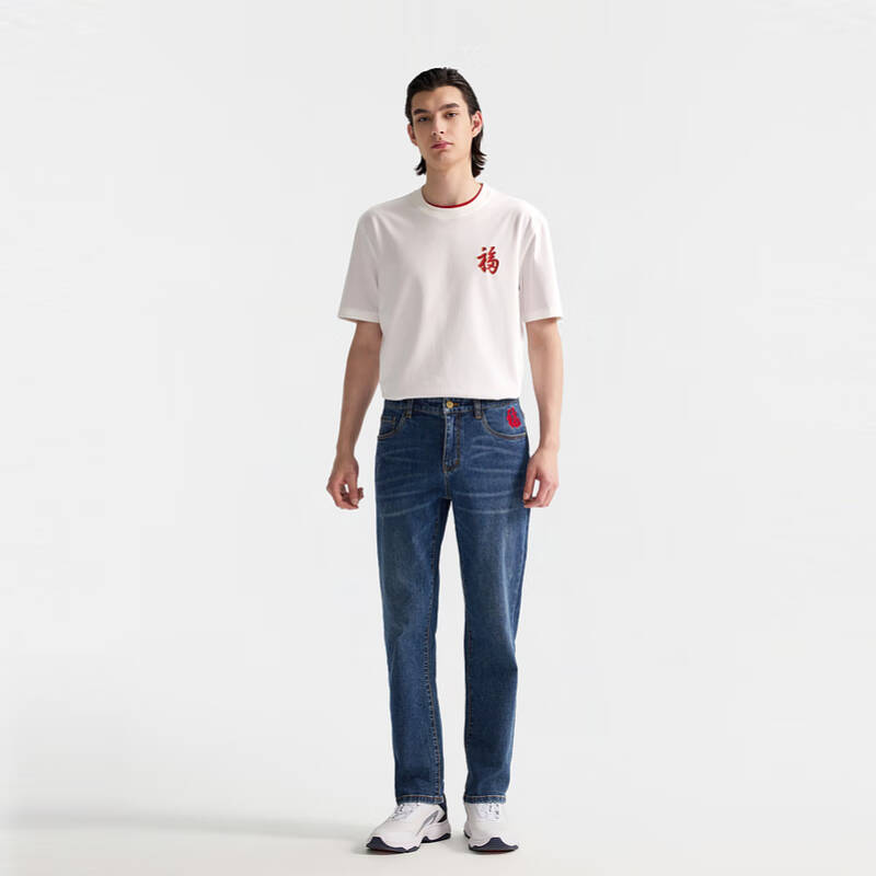 BIEMLFDLKK/比音勒芬【故宫宫廷文化联名】25春夏复古牛仔裤1035G