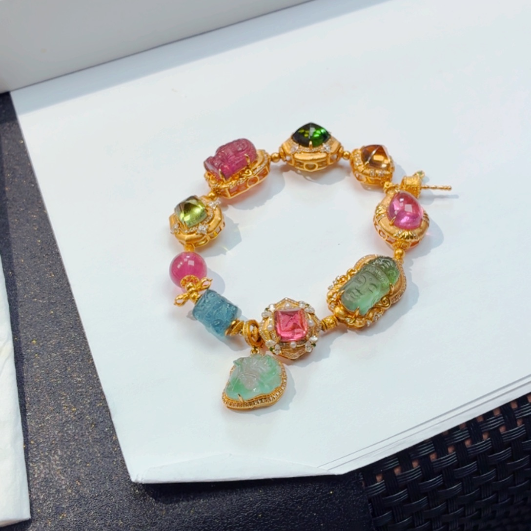 未镶嵌手链碧玺碧玺手链