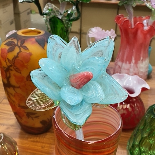 琉璃花瓶高45厘米