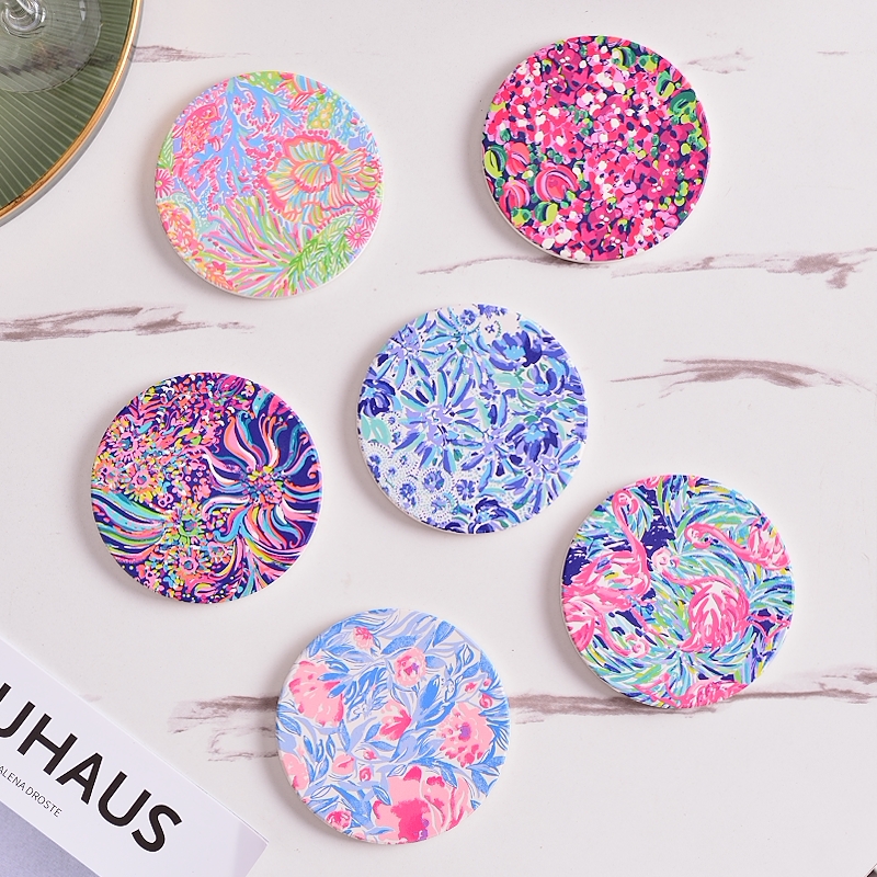 YALETSUN/粤上京品早餐杯马克杯咖啡杯垫陶瓷防滑垫防烫垫隔热垫