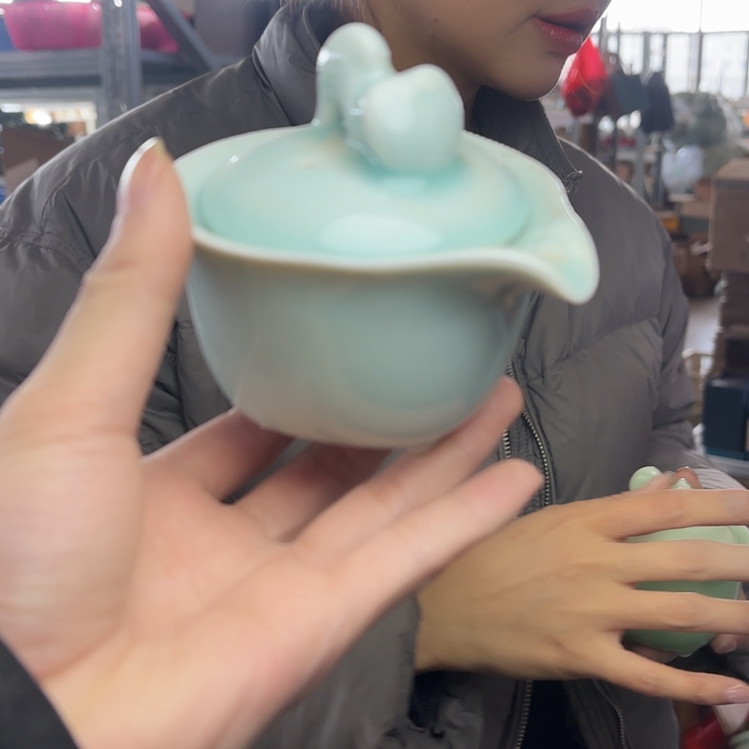 龙泉云间青瓷小米茶器