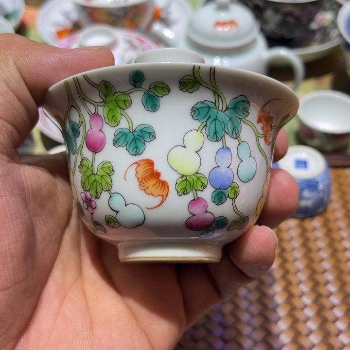纯手绘精品盖碗杯