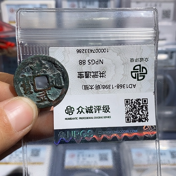 铜二妹洪武通宝背555Z