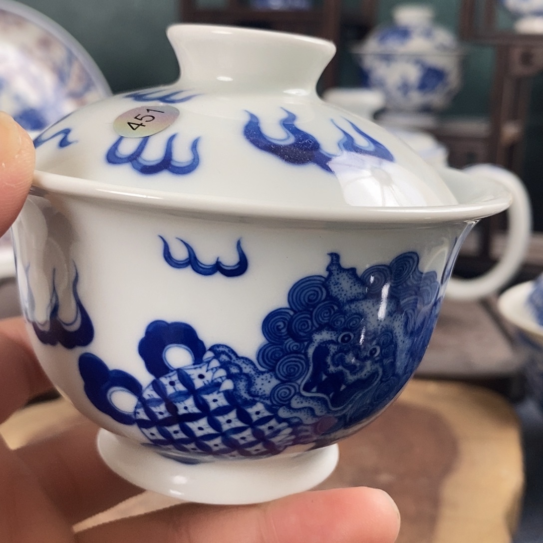 瓷片景德镇手绘青花茶器451