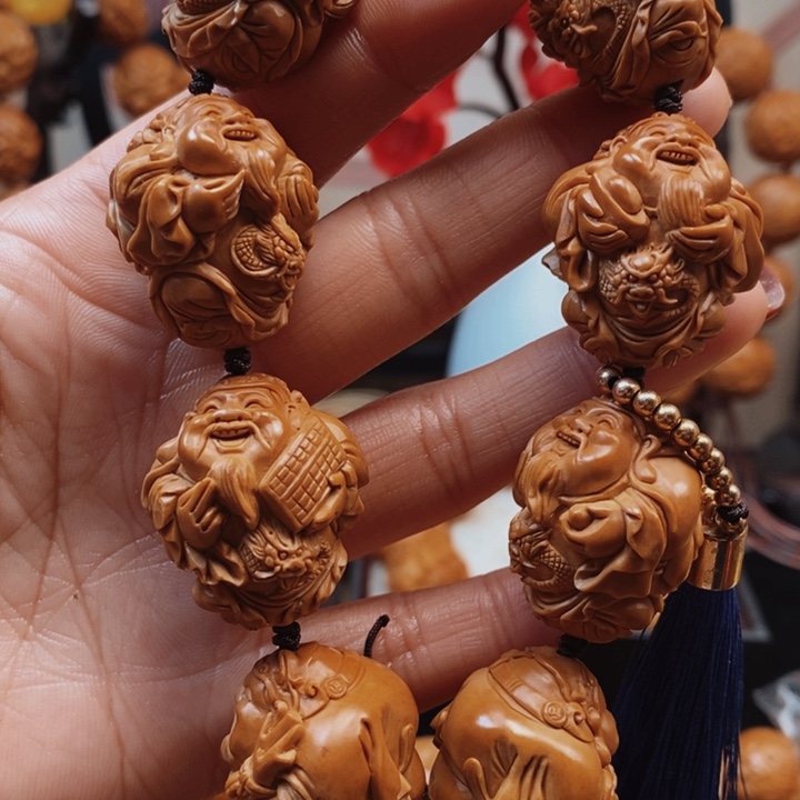 橄榄核手串/手链手工龙财神2.5