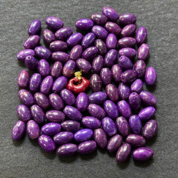 含辰砂工艺品 【舒 · 世】 丝绒紫枣珠单珠  多样性发货SJL25-188