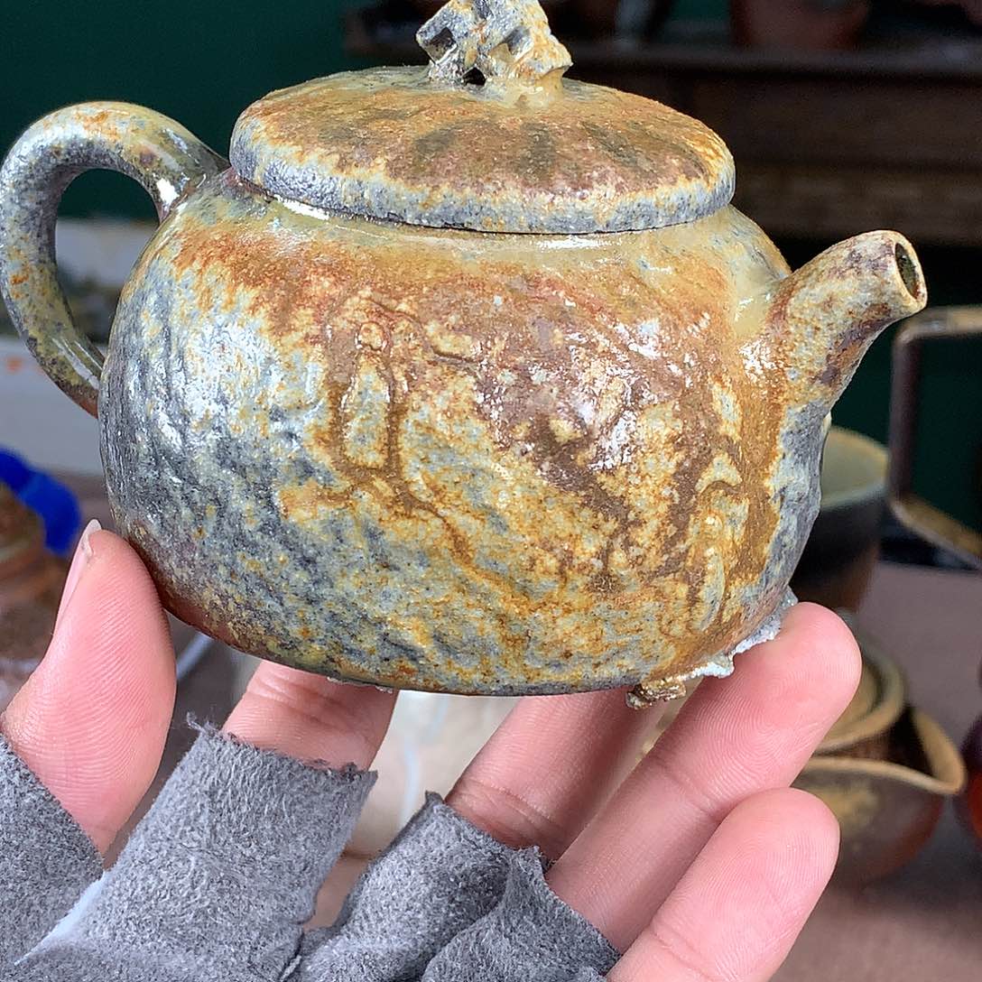 紫砂柴烧纯自然柴烧