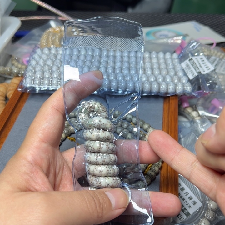 星月菩提手串猪大肠9左右石玉料