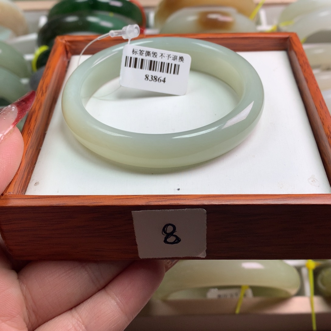 和田玉手镯未镶嵌54