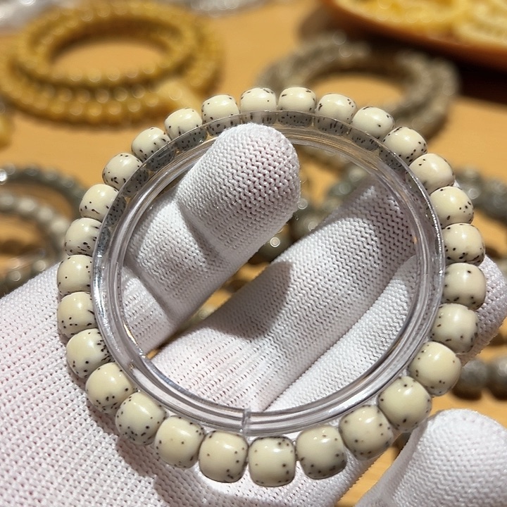 天然星月菩提石玉料河豚单圈