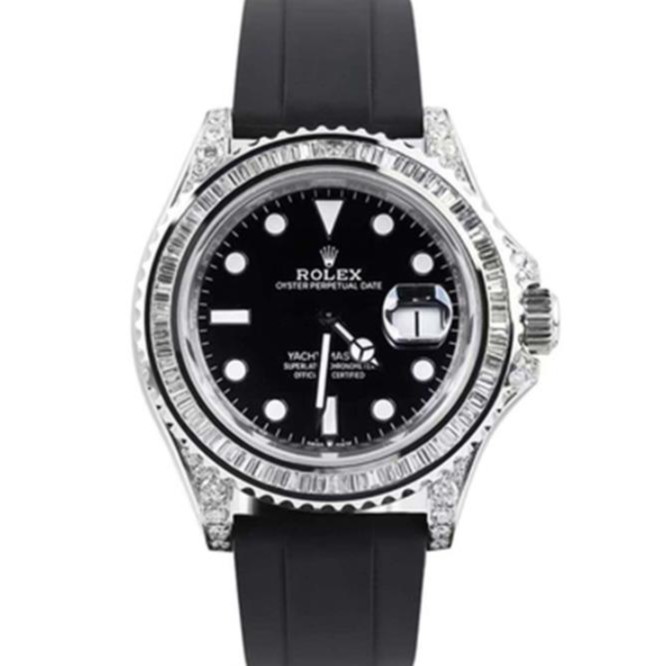 99新 Rolex/劳力士 老佛爷/劳力士16570后镶钻后升级改装表款/