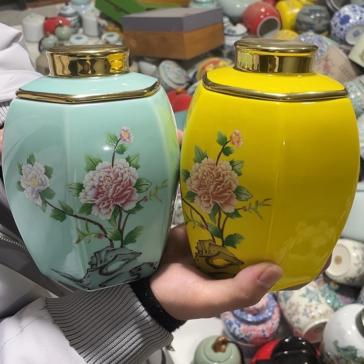 微瑕陶瓷茶叶罐密封罐