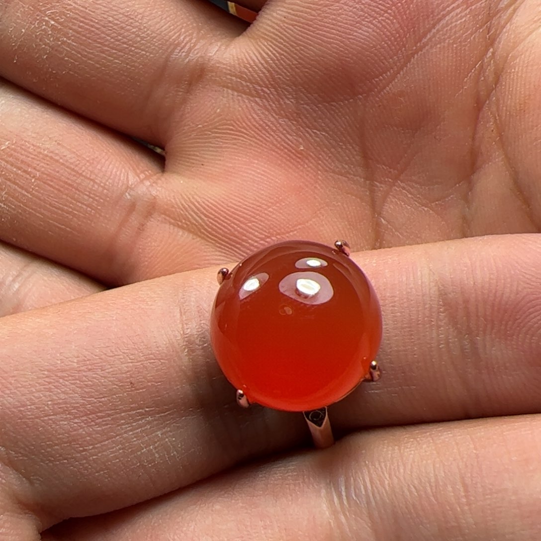 南红玛瑙戒指合金