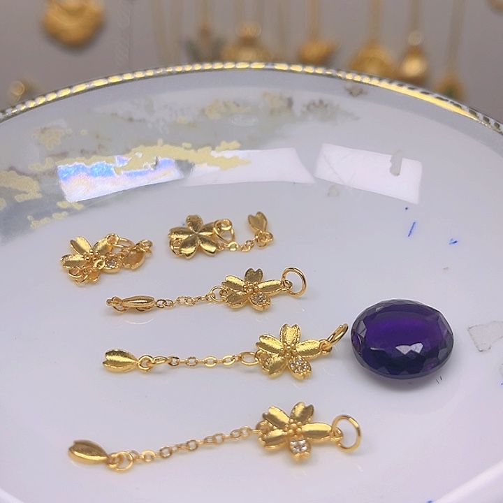 紫晶颈饰银S925镶嵌紫晶925镶嵌166