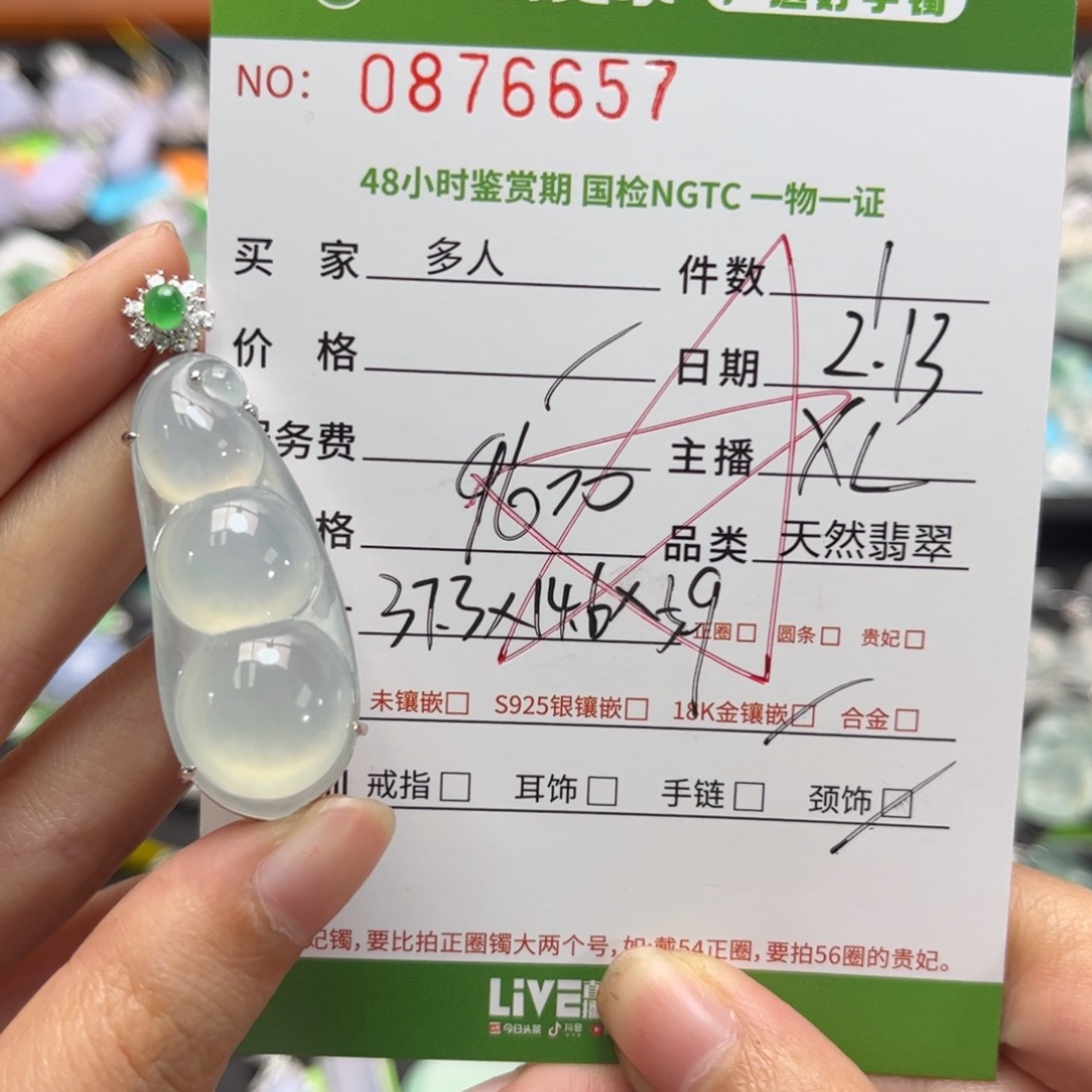 【闪购商品】翡翠颈饰18K金镶嵌多人