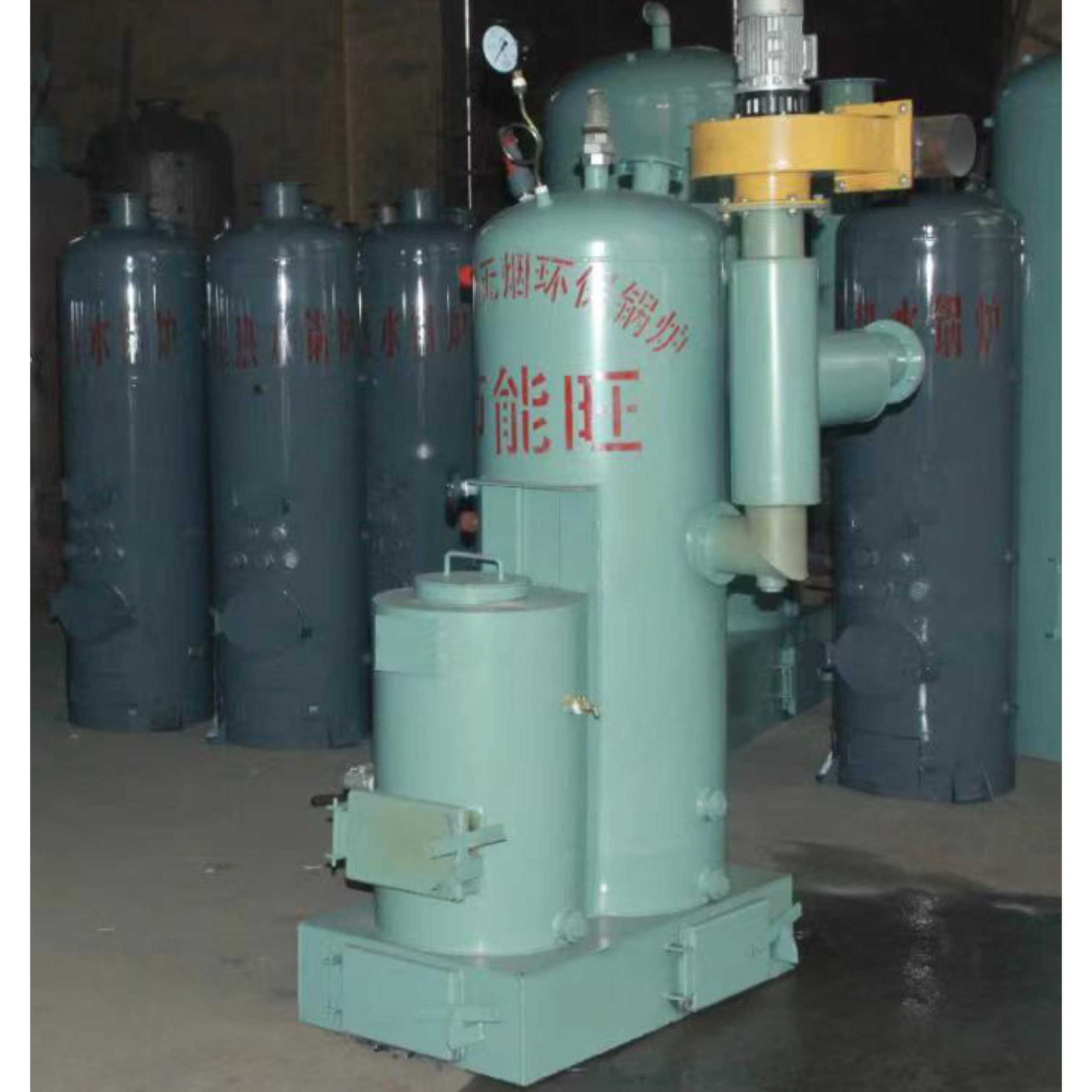 中型子母蒸汽锅炉，供500-800肥猪规模使用，烧煤或大木头，速度快