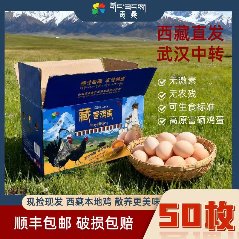 【50枚】西藏新鲜散养土鸡蛋富硒DHA可生食鸡蛋无菌无抗无山鸡蛋