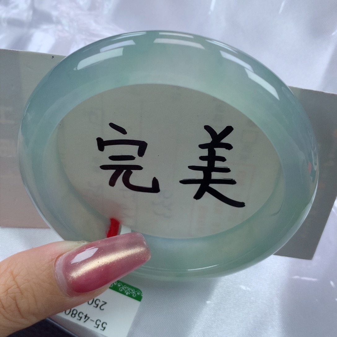 翡翠手镯未镶嵌缅甸天然翡翠A货55.6