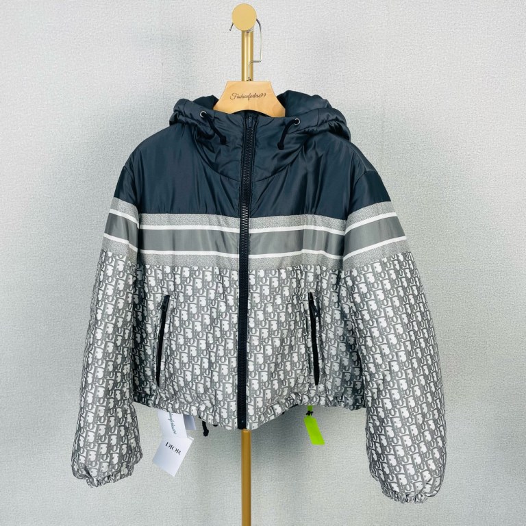 99新 DIOR/迪奥 经典老花满印双面穿棉服 S 13946480