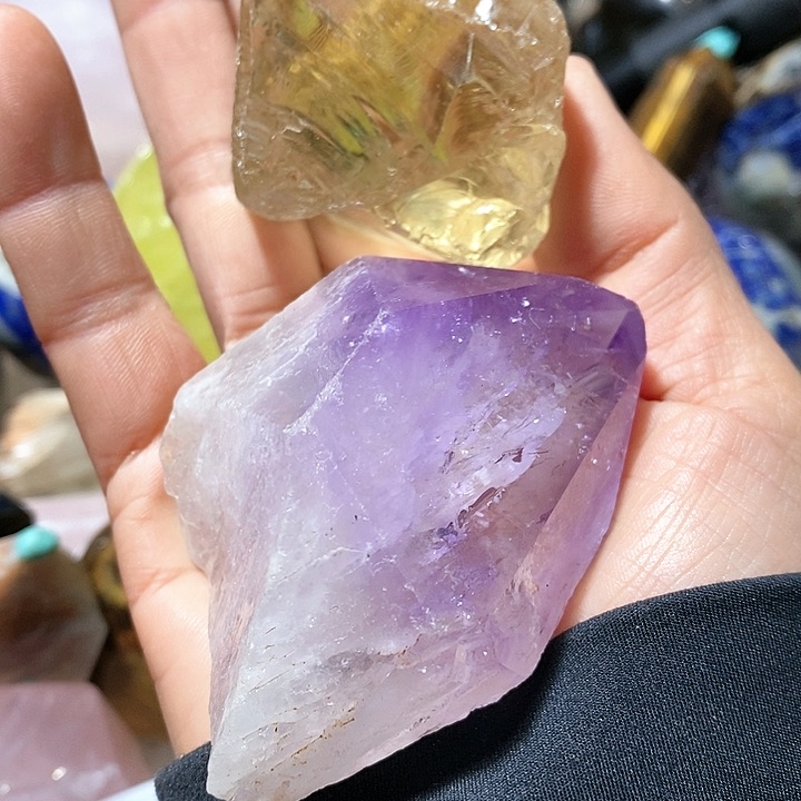 【闪购商品】水晶珠宝半成品未镶嵌小***京紫水晶